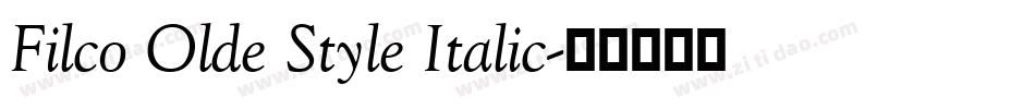 Filco Olde Style Italic字体转换